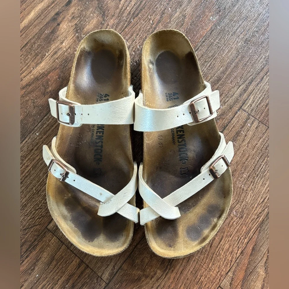 BIRKENSTOCK Mayari Birko-Flor Sandals Antique Lace Pearl 41 - Picture 7 of 14